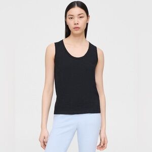 Theory Organic Cotton Tank Top in Black, women’s size P